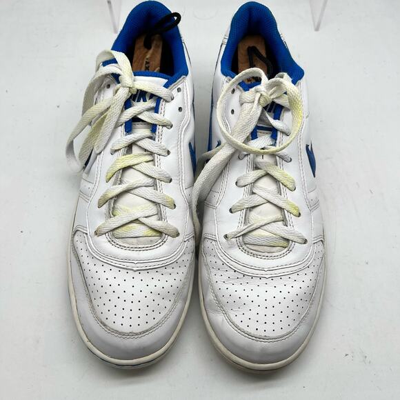 NIke Air Shoes Mens 9 Prestige Dunk Low White Blue 313325-144 - Picture 4 of 9
